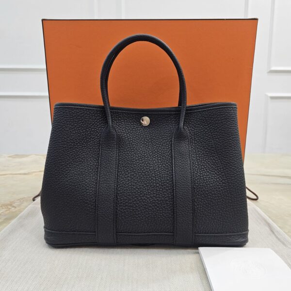Hermès Garden Party 30 Black Negonda Palladium Hardware