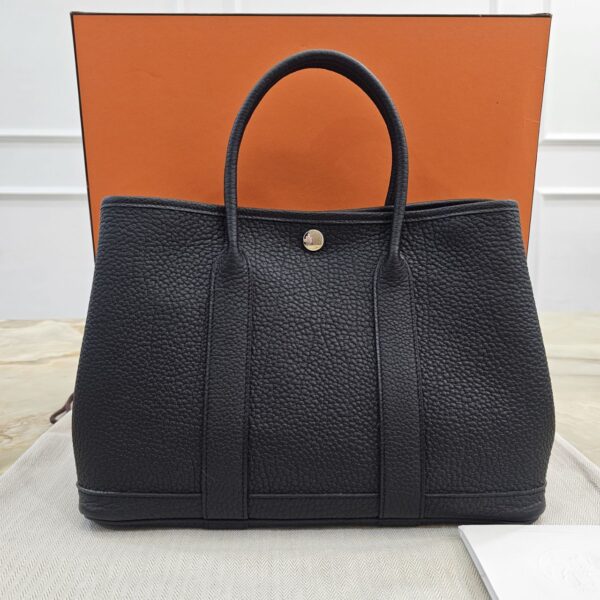 Hermès Garden Party 30 Black Negonda Palladium Hardware - Image 7