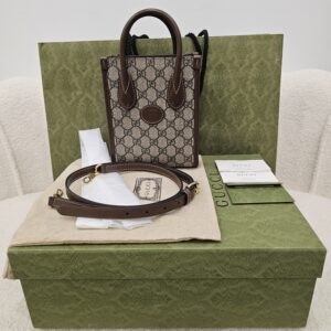 Gucci Mini Tote With Leather Strap