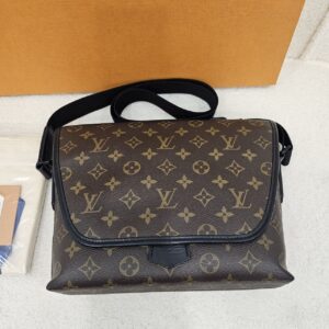 LV Monogram Macassar Magnetic Messenger Bag