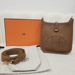 (BRAND NEW) Hermes Mini Evelyne 16 Amazone Clemence Gold GHW Stamp K