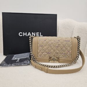 Chanel Boy Medium Tweed GHW